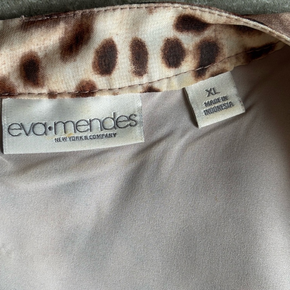 Eva Mendes for New York & Company Animal Print Long Sleeve Dress - Picture 2 of 5